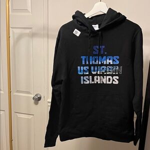 Port & Company St. Thomas US Virgin Islands Hoodie Black Medium